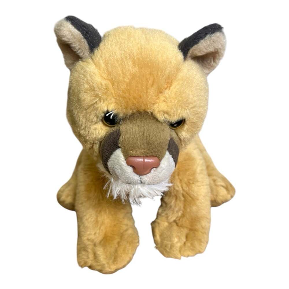 Wild Republic Mountain Lion Plush 8" Stuffed Animal Toy Tan Cougar Big Cat